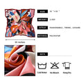 SHJINJU Women's 35" Satin Silk Hair Scarf Wrap Floral Print 1 Style Size 35" by Deal US