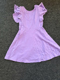 Dutebare Toddler Ruffle Trim A-line Belted Dress Light Purple Size 5T by Deal US
