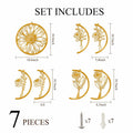 Cpcdaosk Moon Flower Metal Wall Decor Boho Moon Phase Art Indoor Home by Deal US