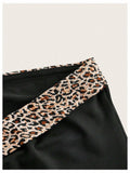 BEAUDRM Women's Leopard Crop Tube Top Strapless Sleeveless Black Size L by Deal US