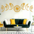 Cpcdaosk Moon Flower Metal Wall Decor Boho Moon Phase Art Indoor Home by Deal US