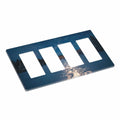 Wpshijia Light Switch Cover Wilderness Snow Cedar Moonlight Forest 4 Gang Switch by Deal US