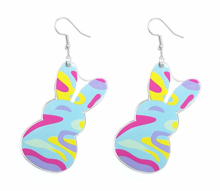 xuzhiyuan Happy Easter Acrylic Rabbit Carrot Basket Drop Earrings by Deal US