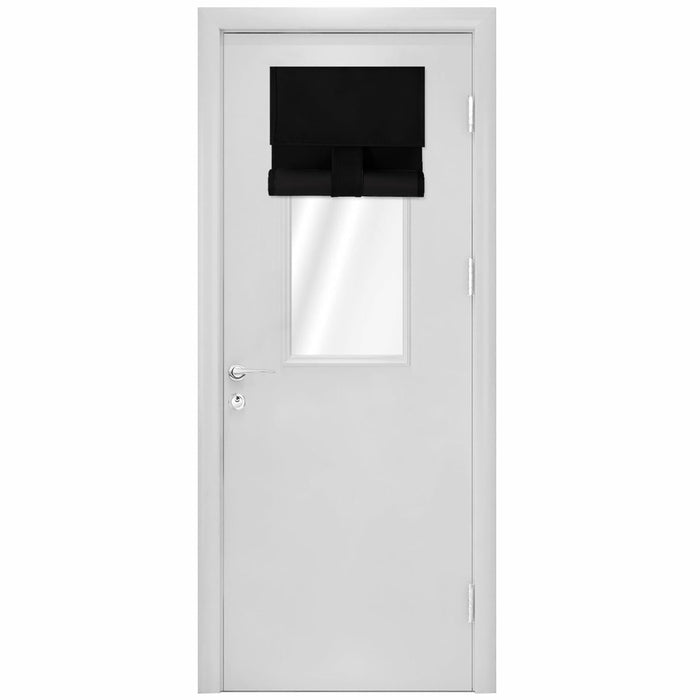 Mecodeco Classroom Door Curtain Mocha 12W x 30L 1 Panel Light Control Privacy by Deal US