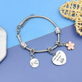DlaeKua Silver Stainless Steel Friendship Bracelet Christmas Theme Women by Deal US
