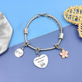 DlaeKua Silver Stainless Steel Friendship Bracelet Christmas Theme Women by Deal US