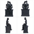 PUHOZN Iron Couple Statue - Cast Iron Couple Sculpture Wedding Modern Abstract by Deal US