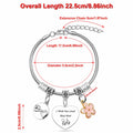 DlaeKua Silver Stainless Steel Friendship Bracelet Christmas Theme Women by Deal US