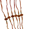 Rakhi Set of 6 Ganpati Thread Bracelets for Brother Bhai Raksha Bandhan RED by Deal US