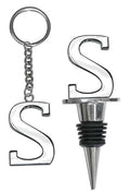 Lutong Letter Gift Set Key Ring Bottle Stopper 2 PCS Silver S by Deal US