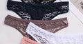SOLY HUX Women Lace Sheer Thong Panties 3 Pack Low Rise Multicolor L by Deal US