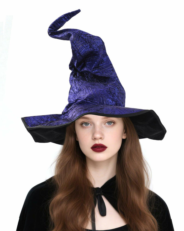 RENEMEGO Purple Witch Hat Ruched Halloween Costume Adult Cosplay LARP by Deal US
