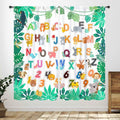 Lnepty Kids Alphabet ABC Curtains Woodland Animal Nursery 2pcs 42x45 by Deal US