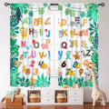 Lnepty Kids Alphabet ABC Curtains Woodland Animal Nursery 2pcs 42x45 by Deal US