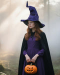 RENEMEGO Purple Witch Hat Ruched Halloween Costume Adult Cosplay LARP by Deal US