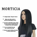 Morticia Long Straight Braided Wig Girls Middle Part Costume Holiday Party by Deal US