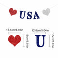 Aulaned 4th of July Decorations Patriotic USA Banner Star Garland Set by Deal US