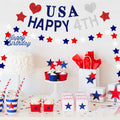 Aulaned 4th of July Decorations Patriotic USA Banner Star Garland Set by Deal US