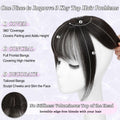 BUPPLER 360° 3D Hair Topper with Bangs for Thinning Hair 5x10 Brown Black by Deal US