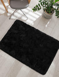 Macgace 6x9 Black Shag Area Rug Fluffy Plush Non-Slip Washable by Deal US