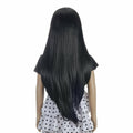 Morticia Long Straight Braided Wig Girls Middle Part Costume Holiday Party by Deal US