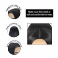 Morticia Long Straight Braided Wig Girls Middle Part Costume Holiday Party by Deal US
