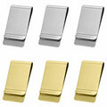 Qianyu Slim Money Clip 6 Pack Stainless Steel Cash Card Holder Gold Silver by Deal US