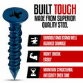 Grrrgooo 1/4 x 1-1/4 Concrete Screws Slotted Hex Washer Head 100pcs by Deal US