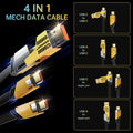 4-in-1 USB-C Charging Cable PD 65W Fast Charge Data Sync 4ft by Deal US