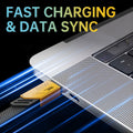 4-in-1 USB-C Charging Cable PD 65W Fast Charge Data Sync 4ft by Deal US