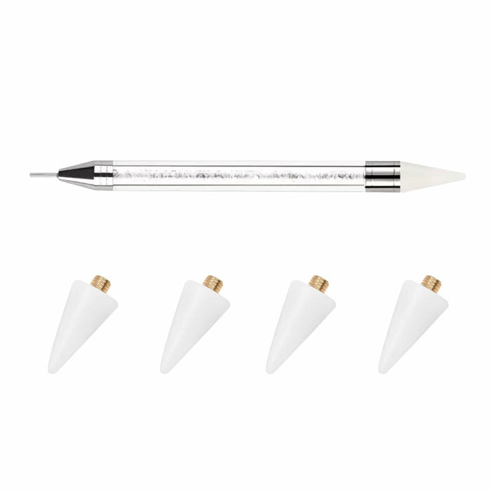 5PCS Rhinestone Picker Tool Dual End Dotting Pen Nail Art Crystal Handle by Deal US