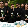 Threehoney 25pcs Funeral Memorial Folding Fans Sympathy Condolence Gifts by Deal US
