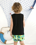 NZRVAWS Toddler Boy Summer Outfit 2pcs Tank Top Shorts Set Hawaiian by Deal US