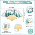 Threehoney 25pcs Funeral Memorial Folding Fans Sympathy Condolence Gifts by Deal US