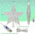 LED Christmas Tree Topper Star 9in Color Changing w/Remote USB Plug by Deal US
