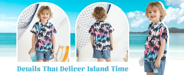 NZRVAWS Toddler Boy Summer Outfit 2pcs Tank Top Shorts Set Hawaiian by Deal US