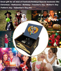Wood Music Box Wind Up Laser Engraved Halloween Christmas Musical Gift by Deal US