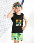 NZRVAWS Toddler Boy Summer Outfit 2pcs Tank Top Shorts Set Hawaiian by Deal US