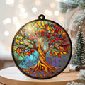 AVERXO Tree of Life Viking Suncatcher Window Hanging Decor 6in Open Box by Deal US