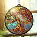 AVERXO Tree of Life Viking Suncatcher Window Hanging Decor 6in Open Box by Deal US