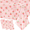 HAKOTI 3 Pack Strawberry Tablecloth Berry Theme Birthday Party Decor by Deal US