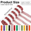 Funactu Metallic Mesh Ribbon 10in x 30ft Red Foil Christmas Decor by Deal US