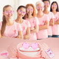 Tellegloww 24pcs Pink Heart Sunglasses Breast Cancer Awareness Gifts by Deal US