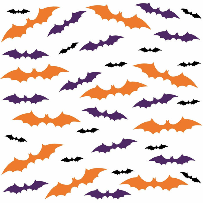 Maitys 36pcs Halloween Bat Cutouts Paper Wall Decor Stickers by Deal US