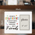 CIANMGD Funny Coworker Gift Wood Picture Frame 4x6 Work Bestie by Deal US
