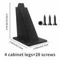 4pcs 4in Metal Furniture Legs Replacement for Sofa Cabinet Table Chair by Deal US