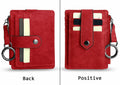 AOXONEL RFID Leather Keychain Wallet Credit Card Holder Coin Purse Red by Deal US