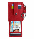 AOXONEL RFID Leather Keychain Wallet Credit Card Holder Coin Purse Red by Deal US