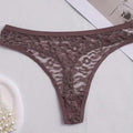 SOLY HUX Women Lace Sheer Thong Panties 3 Pack Low Rise Multicolor L by Deal US