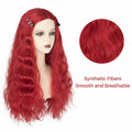 Miss U Hair Long Wavy Red Wig Women Middle Part Hair Clips Cosplay Halloween by Deal US